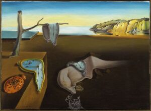 Salvador Dalí’nin "The Persistence of Memory" tablosu, eriyen saatler ve bilinçaltı temalarını ele alıyor.